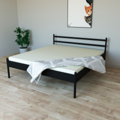 Кровать полуторная металлическая Tobi sho Гармония 200X140 черный Бородянка