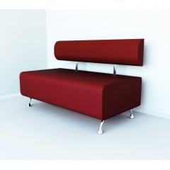 Диван офісний Tobi Sho Доран-42 без підлокітників 1200x540x750, шкірзам Червоний 2210 Косів