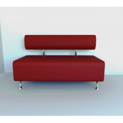Диван офісний Tobi Sho Доран-42 без підлокітників 1200x540x750, шкірзам Червоний 2210 Косів