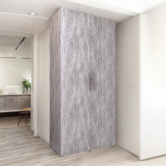 Шафа розпашна дводверна Tobi Sho ST-0010 з полицями, 1000х2180х520 мм Бетон Вишгород