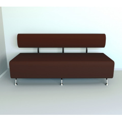 Диван офісний Tobi Sho Доран-42 без підлокітників 1800x540x750, шкірзам Коричневий 2231 Мукачево