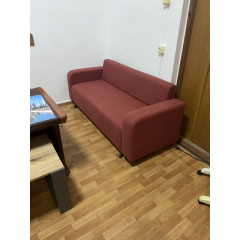 Диван офисный Tobi Sho Арне с подлокотниками 1880х700х740 мм, обивка велюр Magic Terracotta Доманёвка
