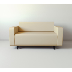 Диван офісний Tobi Sho Арне з підлокітниками 1580х700х740 мм, шкірзам Cream/2207 Запоріжжя