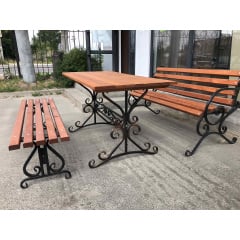 Стіл Tobi Sho кований 1500х720 мм колір Червоне дерево Надвірна