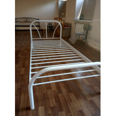Кровать Tobi Sho RELAX-1 односпальная металлическая для дачи, гостиниц 190X80 Белый Стрый