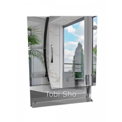 Дзеркальна навісна шафа "Економ" для ванної кімнати Tobi Sho ТS-76 500х700х130 мм Чернігів