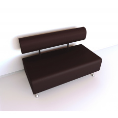 Диван офісний Tobi Sho Доран-42 без підлокітників 1200x540x750, шкірзам Коричневий 2231 Софіївська Борщагівка