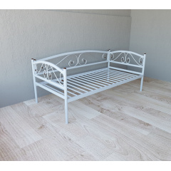 Тахта металева Tobi Sho CAROLA LUX для тераси, саду 190X90 Біла Полтава