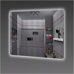 Зеркало настенное с закругленными углами Экватор с LED подсветкой DR-34 700х500х30 Киев