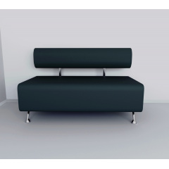 Диван офісний Tobi Sho Доран без підлокітників 1200x540x750, шкірзам Морська хвиля 2215 Бориспіль