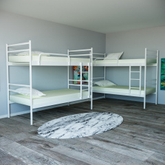 Ліжко двоярусне Tobi Sho COMFORT DUO металеве 200X80 Білий Якимівка