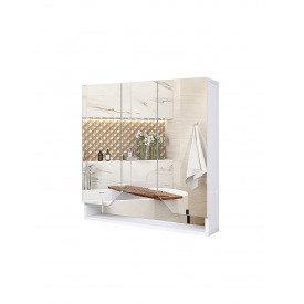 Зеркальный навесной шкаф в ванную комнату TR2-70 700х700х145 мм