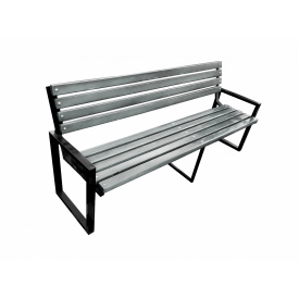 Лавка садова Tobi Sho в стилі Лофт посилена 200 см колір сірий