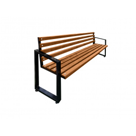 Лавка Tobi Sho садово-паркова з підлокітниками в стилі Лофт 1 м колір Дуб