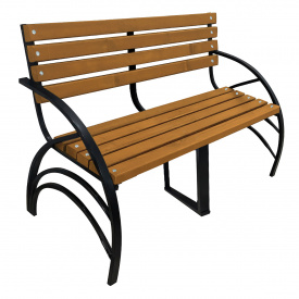 Скамейка Tobi Sho Эльф с подлокотниками для дачи, парка, сада усиленная 2,6 м цвет дуб