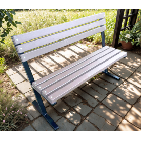 Лавка садово-парковая Tobi Sho Лофт Лайн со спинкой без подлокотников 1 м цвет Антрацит