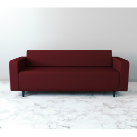 Диван офисный Tobi Sho Арне с подлокотниками 1880х700х740 мм, кожзам Bordo/2223