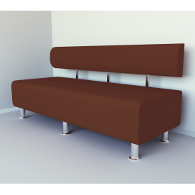 Диван прямой офисный Tobi Sho Ловис-42 без подлокотников 1800x540x750, кожзам Светло-коричневый 2212