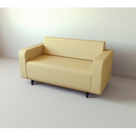 Диван офисный Tobi Sho Арне с подлокотниками 1580х700х740 мм, кожзам Camel/2201