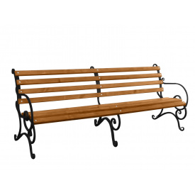 Скамейка Tobi Sho садово-парковая кованая усиленная с подлокотниками 1,75 м цвет Дуб
