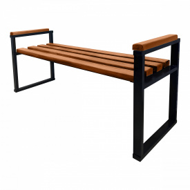 Скамейка Tobi Sho Лофт без спинки с подлокотниками для дачи, парка, сада 1,7 м цвет макасар