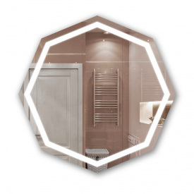 Зеркало Экватор с фоновой LED подсветкой восьмиугольное DR-66 1000х1000х30