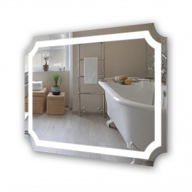 Зеркало Экватор с LED подсветкой фигурное DR-64 800х600х30