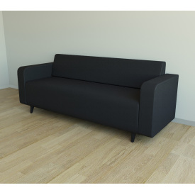 Диван офісний Tobi Sho Арне з підлокітниками 1880х700х740 мм, оббивка велюр Magic Graphite