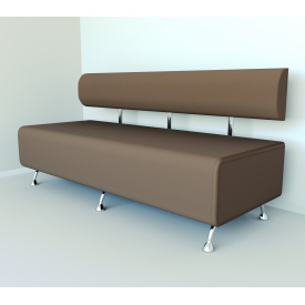 Диван офисный Tobi Sho Доран-42 без подлокотников 1800x540x750, кожзам Капучино 2242