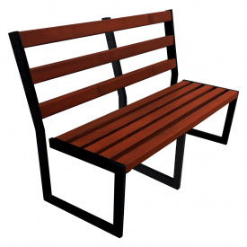 Лавка Tobi Sho Лофт без підлокітників для дачі, парку, саду посилена 2,6 м колір махагоній