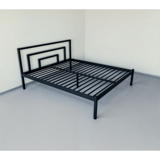 Кровать Tobi Sho BRIO-1 полуторная металлическая 200X120 Черный