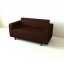 Диван офісний Tobi Sho Арне з підлокітниками 1380х700х740 мм, шкірзам Bright Brown/2231 Володарськ-Волинський