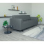 Диван офісний Tobi Sho Арне з підлокітниками 1880х700х740 мм, шкірзам Dark Grey/2233 Васильків