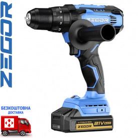 Шуруповерт акумуляторний ударний ZEGOR CDA-21H PLUS (2 *(21В, 2 А/г)) у коробці (Серія ADVANCED)