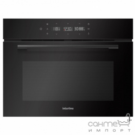 Компактный электрический духовой шкаф с микроволновой печью Interline CMG 910 SRX BA черный