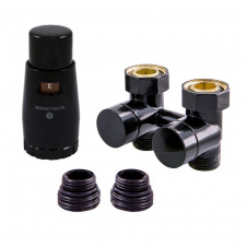 Комплект термостатичний Schlosser Exclusive GZ 3/4 x M 22х1,5 прямий, 2 ніпеля, термоголовка Mini (601000045.RAL90051)