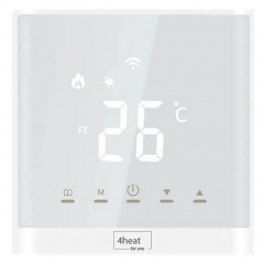 Терморегулятор сенсорний для теплої підлоги 4Heat AE-667 BLR Boiler Wi-Fi білий Ахтырка