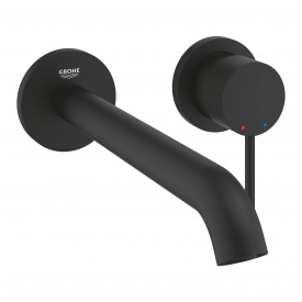 Змішувач для умивальника Grohe Essence L-розмір на 2 отвори чорний матовий (29193KF1)