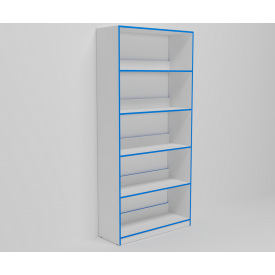 Стеллаж торговый с ребрами жесткости 2000х900х300 мм