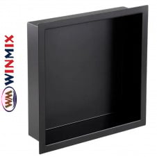 Полка-ниша для ванной комнаты Winmix Premium NICHE-0101 BLACK (30*30*8 см), из нержавеющей стали SUS304, Польша