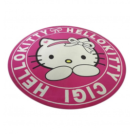 Килимок під крісло захисний для підлоги АКЛАС Хелло Кітті Принтовий Рожевий