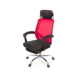 Крісло АКЛАС Катран CH RL (L) Чорне з червоним