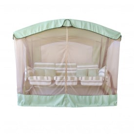 Садовая качеля Алиса салатовая с москитной сеткой