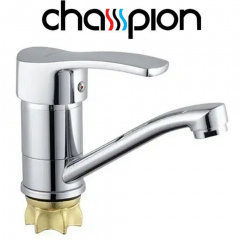 Смеситель для умывальника елка на гайке 15см Champion Ped (Chr-555-279) Nut Чернівці