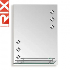 Зеркало настенное Rix SANSA MRZ04-45x60x10, с декором и полкой Фастов