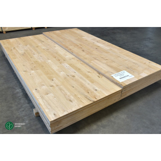 Плита МДФ, шпонированная дубом в сучках (под паркет), 19 мм 1,033x2,8 м