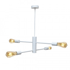 Люстра підвісна MSK Electric Asket на чотири плафони Е27 NL 6120-4 WH Білий (619773) Куйбишеве