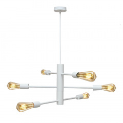 Люстра підвісна MSK Electric Asket на шість плафонів Е27 NL 6120-6 WH Білий (619775) Куйбишеве