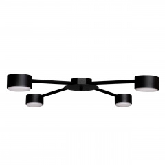 Люстра стельова MSK Electric Copter на чотири круглих плафони під лампи GX53 NL 8040-4 BK Чорний (618807) Свеса