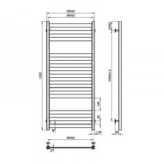 Рушникосушка OnlyHeat Solis 13 120x50 см Хром (68078) Михайлівка